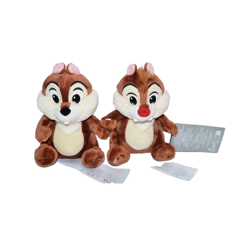 Disney Parks Chip & Dale 6.5 Inch Mini Bean Bag Plush Set Of Two‎ New